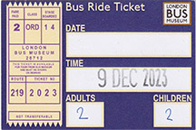 Bus ride ticket